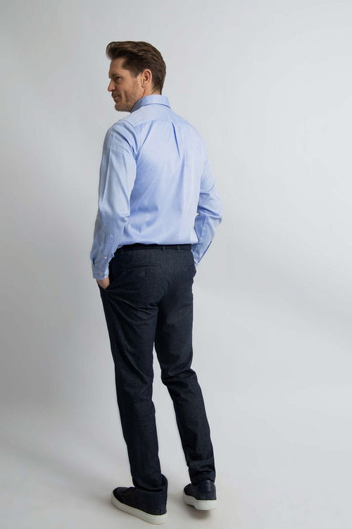 Steppin' Out overhemd regular-fit dobby lichtblauw regular-fit