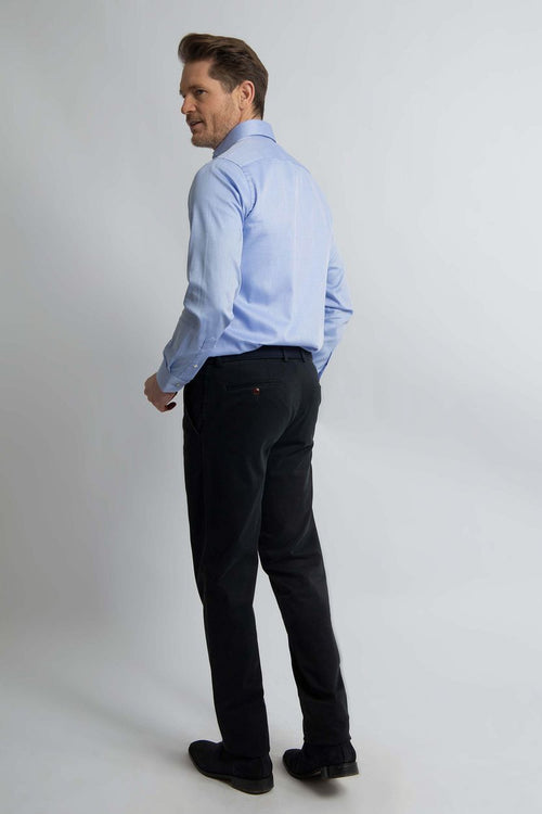 Steppin' Out overhemd dobby lichtblauw | Regular-fit