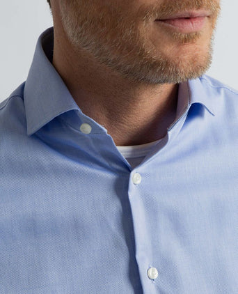 Steppin' Out overhemd dobby lichtblauw | Regular-fit
