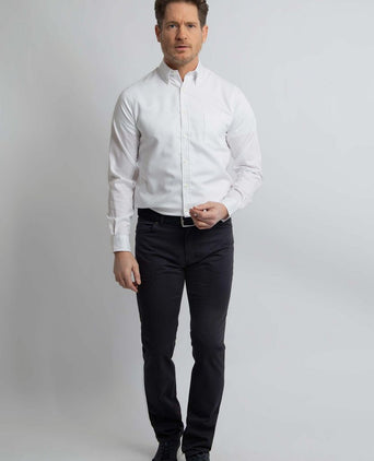 Steppin' Out overhemd dobby wit | Regular-fit