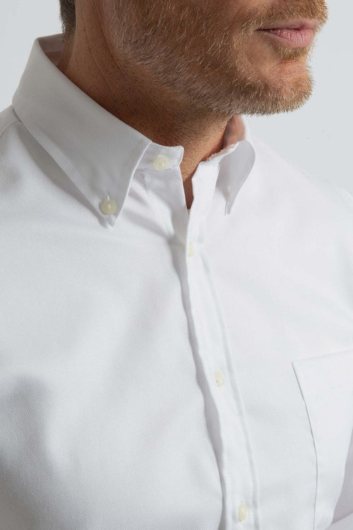 Steppin' Out overhemd dobby wit | Regular-fit