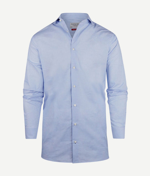 Steppin' Out overhemd extra lange mouw ruit blauw | Regular-fit