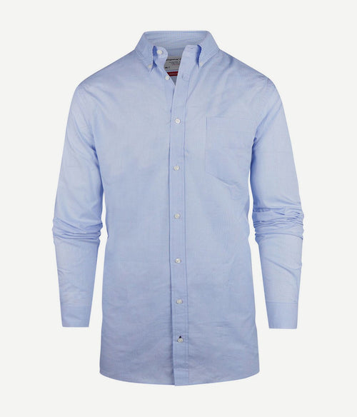 Steppin' Out overhemd extra lange mouw ruit lichtblauw | Regular-fit