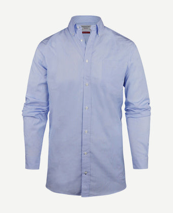 Steppin' Out overhemd extra lange mouw streep lichtblauw | Regular-fit