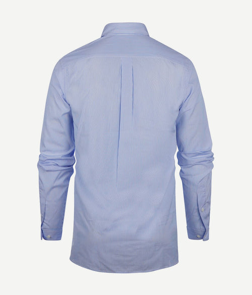 Steppin' Out overhemd extra lange mouw streep lichtblauw | Regular-fit