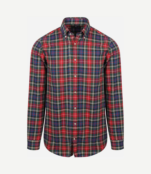 Overhemd flanel checks rood