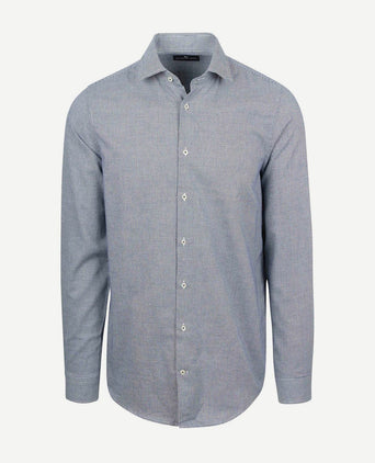 Steppin' Out overhemd flanel pepita blauw | Slim-fit