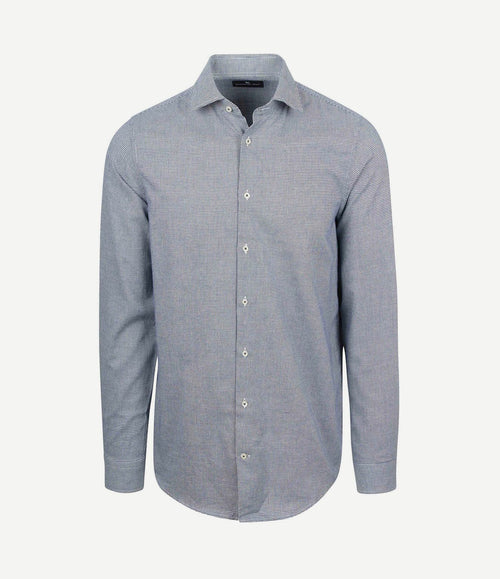 Overhemd flanel pepita blauw