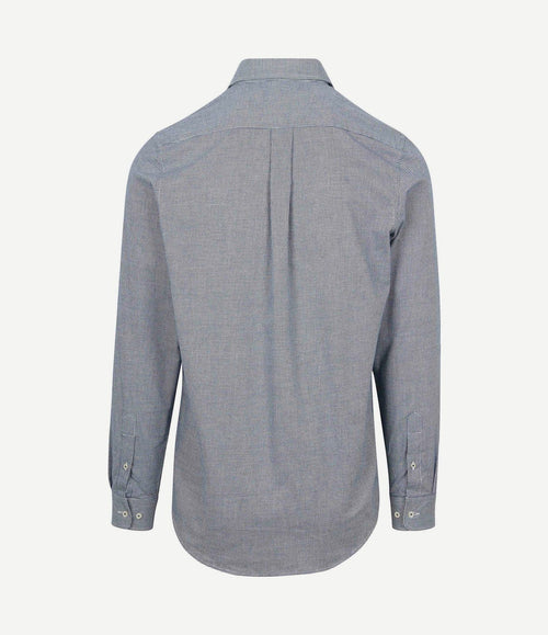 Overhemd flanel pepita blauw