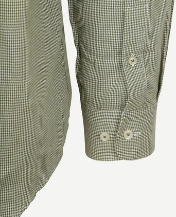 Steppin' Out overhemd flanel pepita groen | Slim-fit