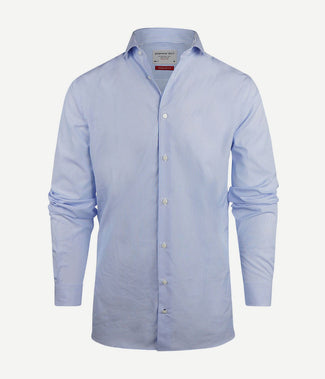 Steppin' Out overhemd gestreept extra lange mouw cutaway light blue | Regular-fit Steppin' Out overhemd gestreept extra lange mouw cutaway light blue | Regular-fit