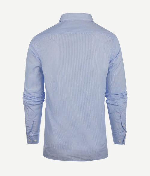 Steppin' Out overhemd gestreept extra lange mouw cutaway light blue | Regular-fit