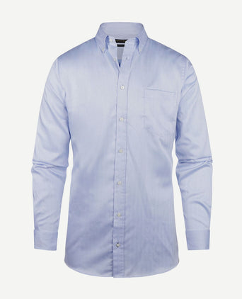 Steppin' Out overhemd herringbone lichtblauw | Regular-fit