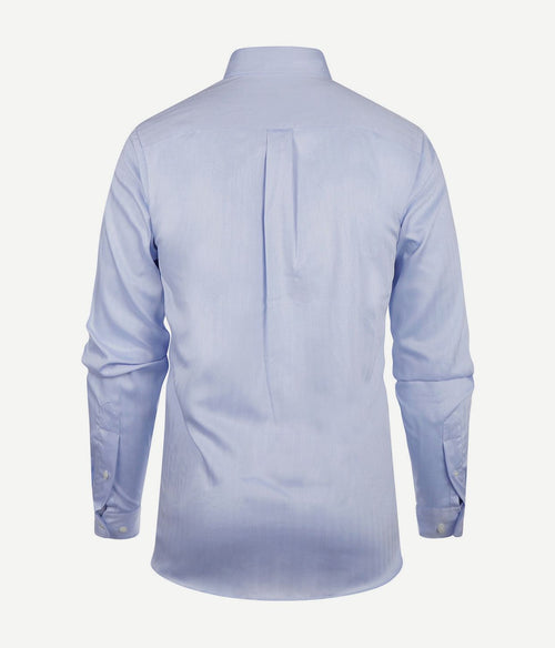 Steppin' Out overhemd herringbone lichtblauw | Regular-fit