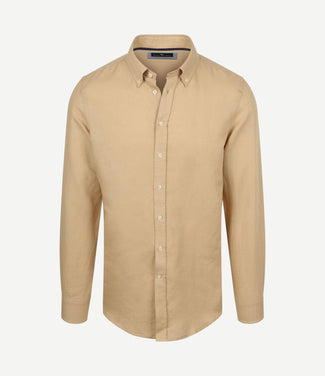 Overhemd linen cotton beige Overhemd linen cotton beige