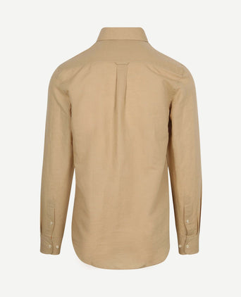 Overhemd linen cotton beige