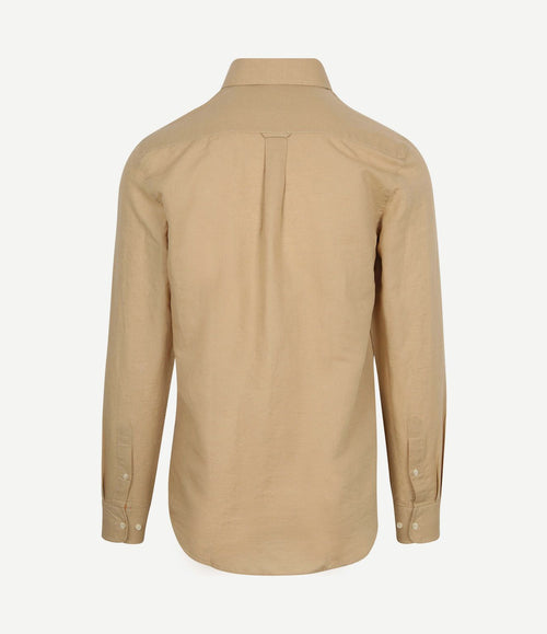 Overhemd linen cotton beige