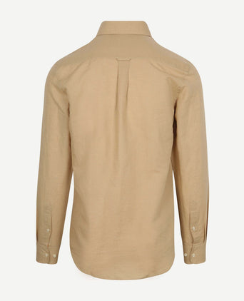 Overhemd linen cotton beige