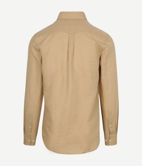 Overhemd linen cotton beige