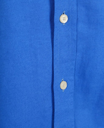 Overhemd linen cotton cobalt