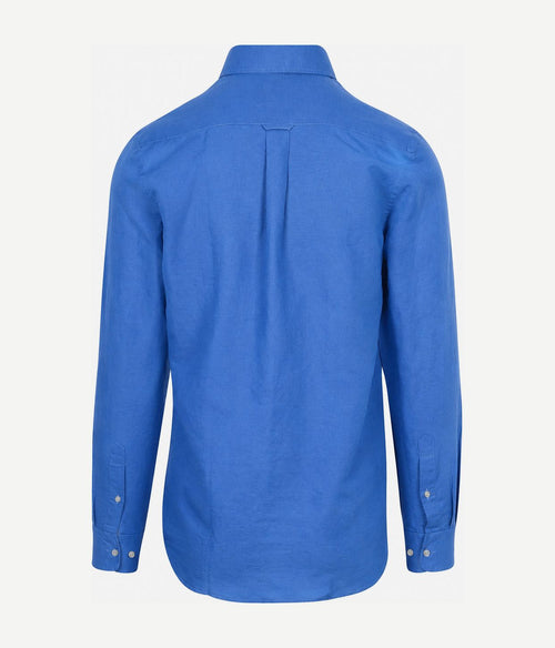 Overhemd linen cotton cobalt