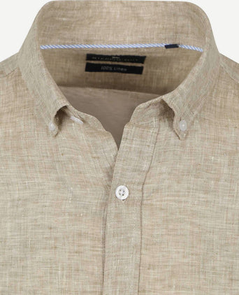 Overhemd linnen beige