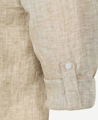 Overhemd linnen beige