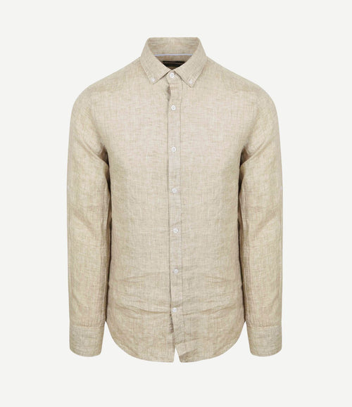 Overhemd linnen beige