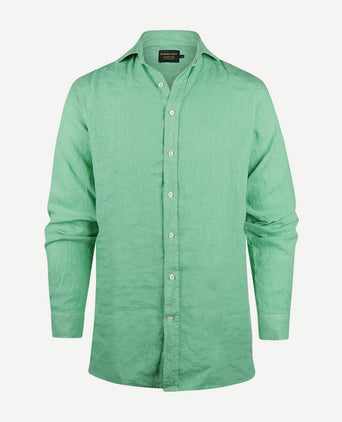 Steppin' Out overhemd linnen mintgroen | Regular-fit
