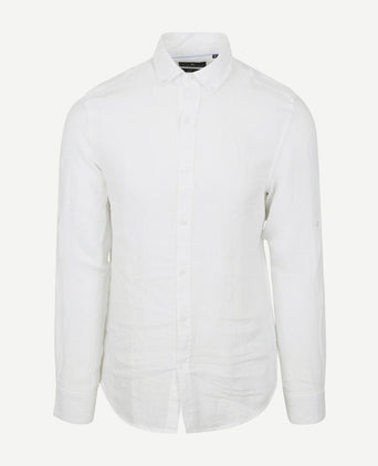 Steppin' Out overhemd linnen wit | Regular-fit