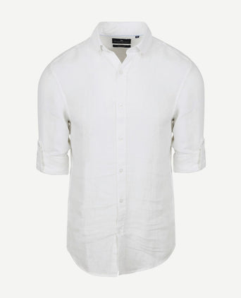 Steppin' Out overhemd linnen wit | Regular-fit
