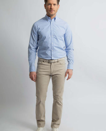 Steppin' Out overhemd mini ruit lichtblauw | Regular-fit