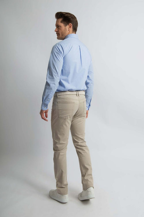 Steppin' Out overhemd mini ruit lichtblauw | Regular-fit