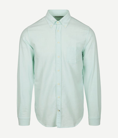 Overhemd Oxford borstzak lichtgroen