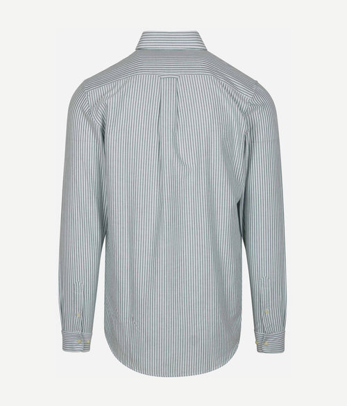 Steppin' Out overhemd Oxford borstzak streep lichtgroen | Regular-fit