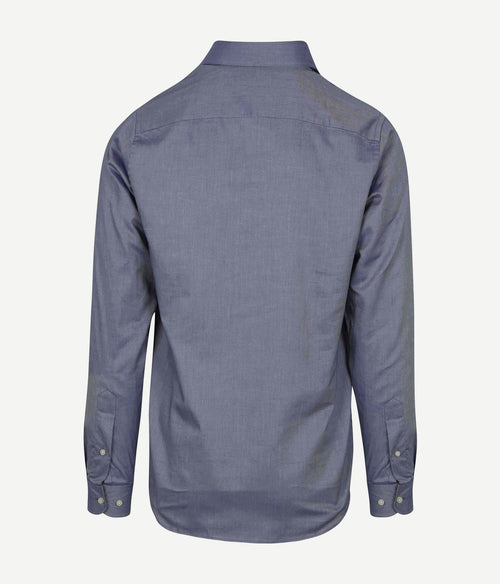 Steppin' Out overhemd Oxford melange blauw | Regular-fit