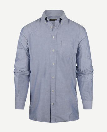 Steppin' Out overhemd Oxford melange blauw | Regular-fit