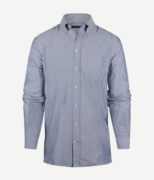 Steppin' Out overhemd Oxford melange blauw | Regular-fit