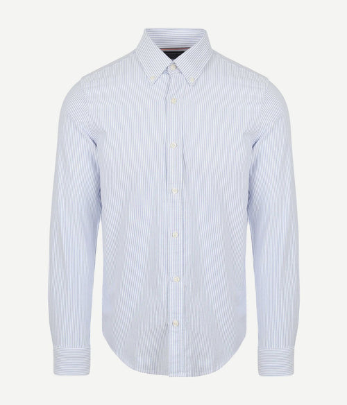 Steppin' Out overhemd Oxford streep lichtblauw | Regular-fit