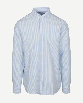 Overhemd Oxford streep lichtblauw