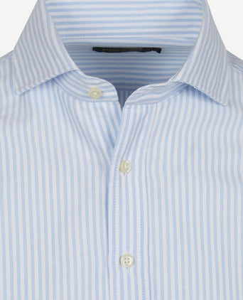Overhemd Oxford streep lichtblauw