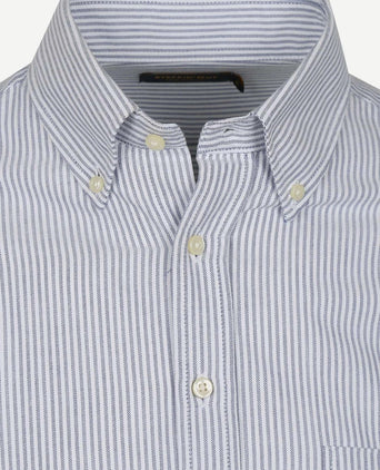 Steppin' Out overhemd Oxford streep lichtblauw | Regular-fit