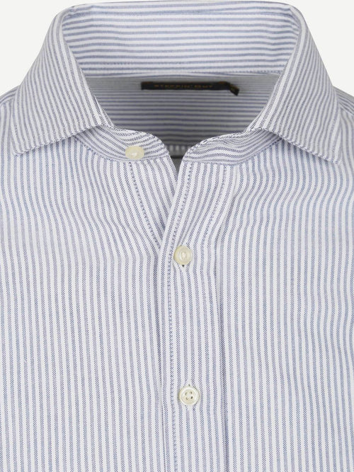 Steppin' Out overhemd Oxford streep lichtblauw | Regular-fit
