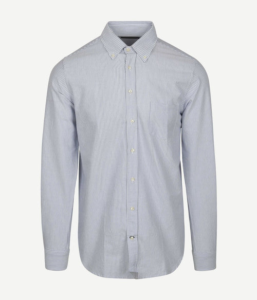 Steppin' Out overhemd Oxford streep lichtblauw | Regular-fit