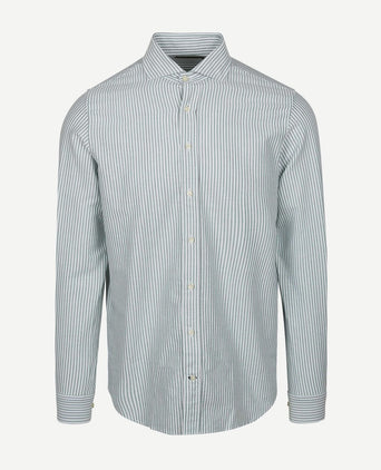 Steppin' Out overhemd Oxford streep lichtgroen | Regular-fit