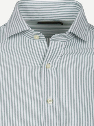Overhemd Oxford streep lichtgroen Overhemd Oxford streep lichtgroen