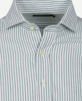 Steppin' Out overhemd Oxford streep lichtgroen | Regular-fit