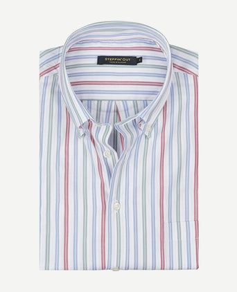 Steppin' Out overhemd Oxford streep multicolour | Regular-fit