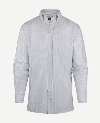 Steppin' Out overhemd Oxford streep donkerblauw | Regular-fit