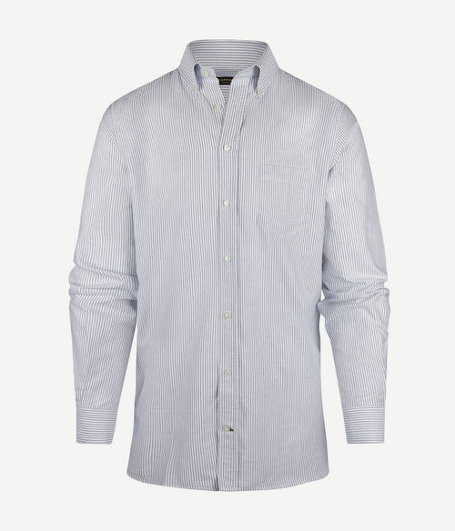 Steppin' Out overhemd Oxford streep donkerblauw | Regular-fit
